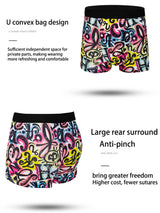 5-pack fashionable men's boxer shorts, comfortable, soft, fashionable, printed, casual and versatile men's underwear