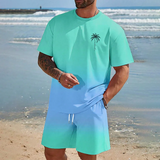 Short Sleeved Dopamine Casual Hawaiian Set