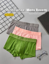 Mens Underwear Low-Waist Man Trunks for Summer Soft and Breathable Moisture-wicking Boxers for Men