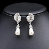 Personality flower Pearl Wedding Necklace Earring