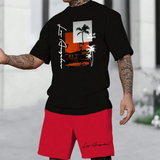 Short Sleeved Dopamine Casual Hawaiian Set