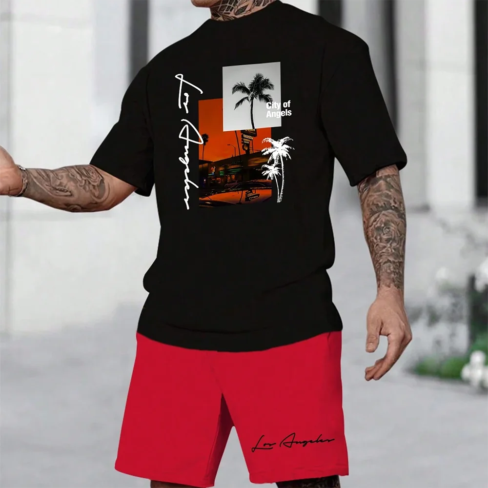 Short Sleeved Dopamine Casual Hawaiian Set