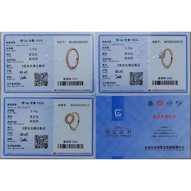 Gold color Series 925 Sterling silver Exquisite Classic