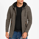 Men Zipper Long Sleeve Casual Hoodie