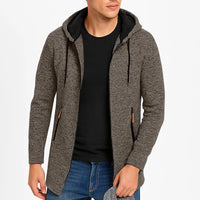 Men Zipper Long Sleeve Casual Hoodie