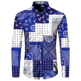 Long Sleeve 3D Printed Retro Ethnic Style Shirt