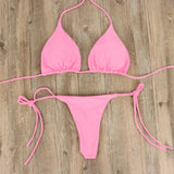 Brazilian Swimsuit Bra Thong Two Pieces Suit