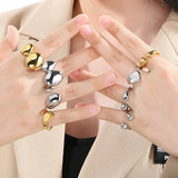 Luxury Rings Anillo Gifts For Women - Stainless Steel 304 - KR111374-GC