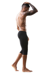 Men's Ice Silk Long Leg Trunk Sexy U Conevx Pouch Boxy Underwear Sports Fitness Running Shorts Pants Extended Knee Length Boxers