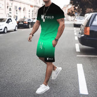 Short Sleeved T-Shirt+Shorts Men's Jogging Set