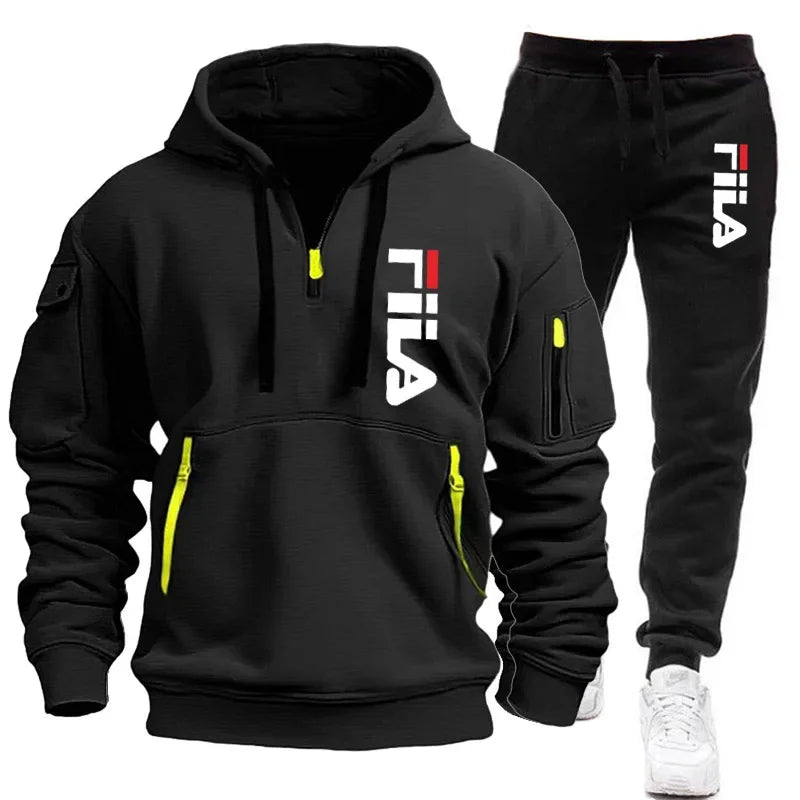 Casual Men's Hooded Sweatshirt and Pants