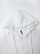 Spring and Autumn Zipper Hooded Casual Sweatshirt