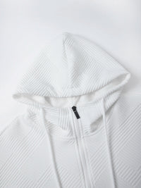 Spring and Autumn Zipper Hooded Casual Sweatshirt