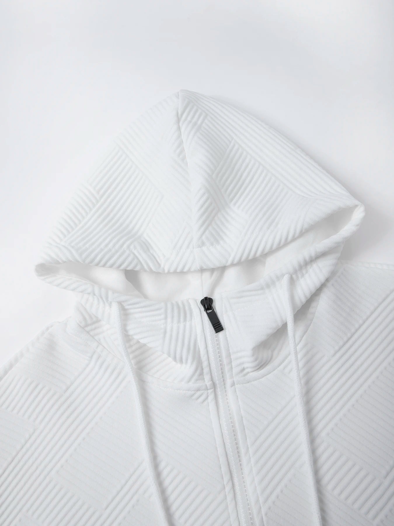 Spring and Autumn Zipper Hooded Casual Sweatshirt