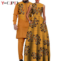 African Dresses for Matching Couple Outfits for Party Vestidos Y23C067