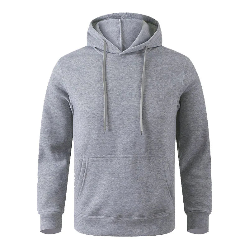 iCool Solid Color Versatile Men Hoodie