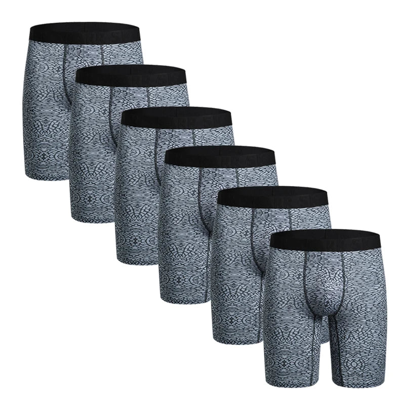 6pcs Men's long boxers