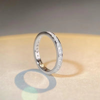 18K white gold versatile and layered tail ring