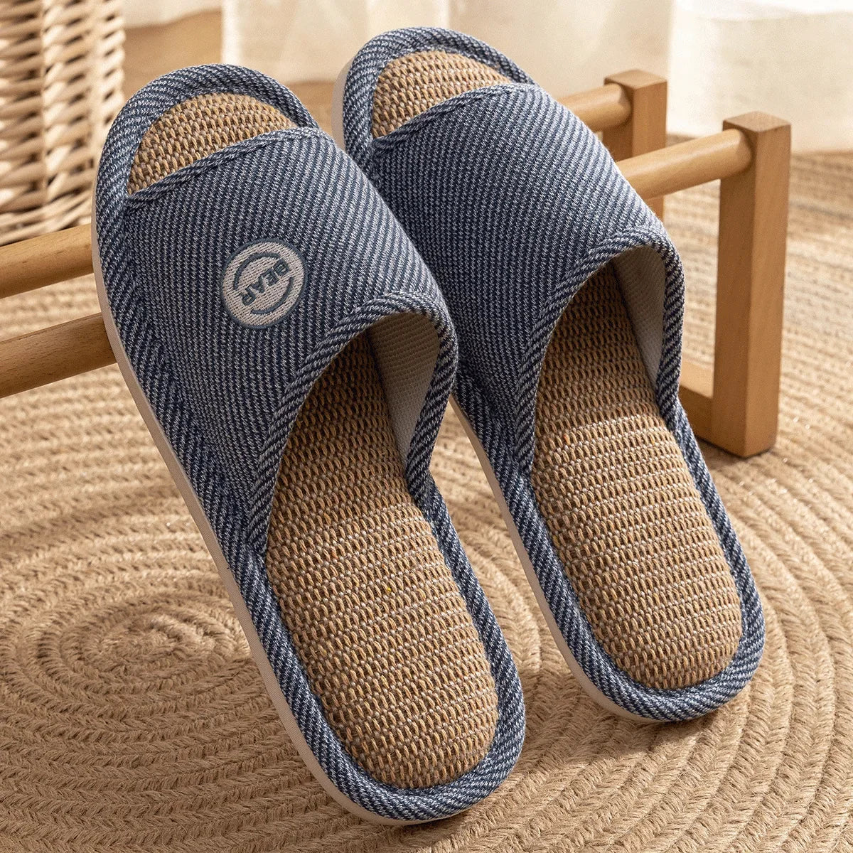 Non Slip Women Breathable Linen Slippers