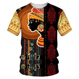 African Dance Pattern T-Shirt For Men Women Retro Trend 3D Printed Tee Summer Casual O-Neck Tops Short Sleeve Oversized T Shirts