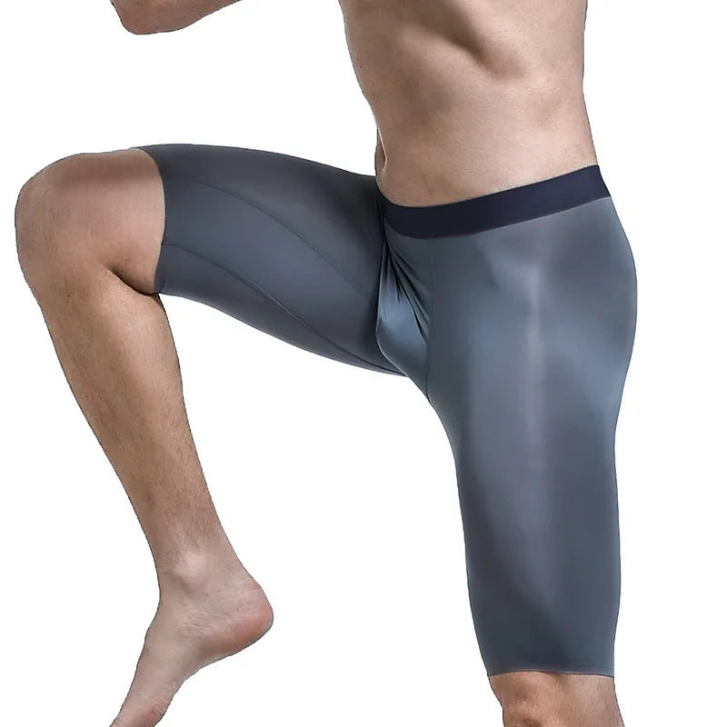 Breathable Pouch Middle Long Leg Boxers