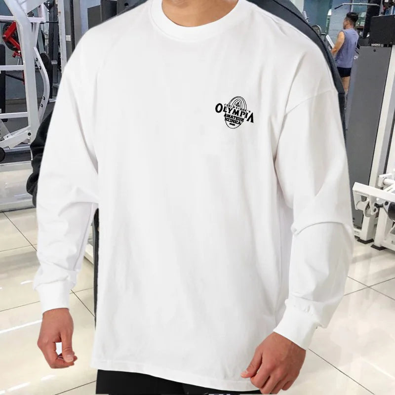 Bodybuilding Fitness Workout Long Sleeve T-Shirt Running Sweatshirt