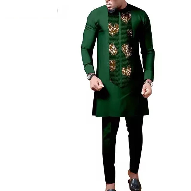 African Couple Dress Outfits Shirt and Pant for  Wedding