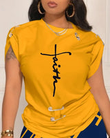 Fashionable Printed Suit Skirt Set