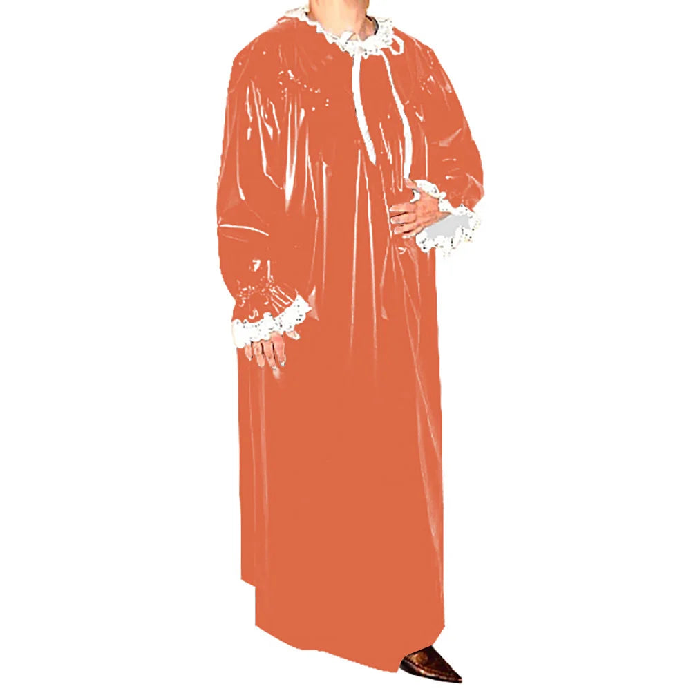 Casual PVC Latex Look Long Maxi Dress