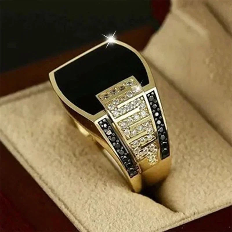 Classic Men's Ring Fashion Metal Gold