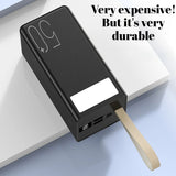 80000mAh Power Bank with LED Display Worldwide Plugs Portable Charger with LED Light High Capacity Polymer Battery Long Travel