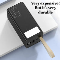 80000mAh Power Bank with LED Display Worldwide Plugs Portable Charger with LED Light High Capacity Polymer Battery Long Travel