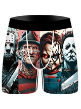 4Pcs Boxer Men's Underwear Soft Sports Breathable Four-season Men's Underwear Trendy Fashion Pop Print Boxer Underwear