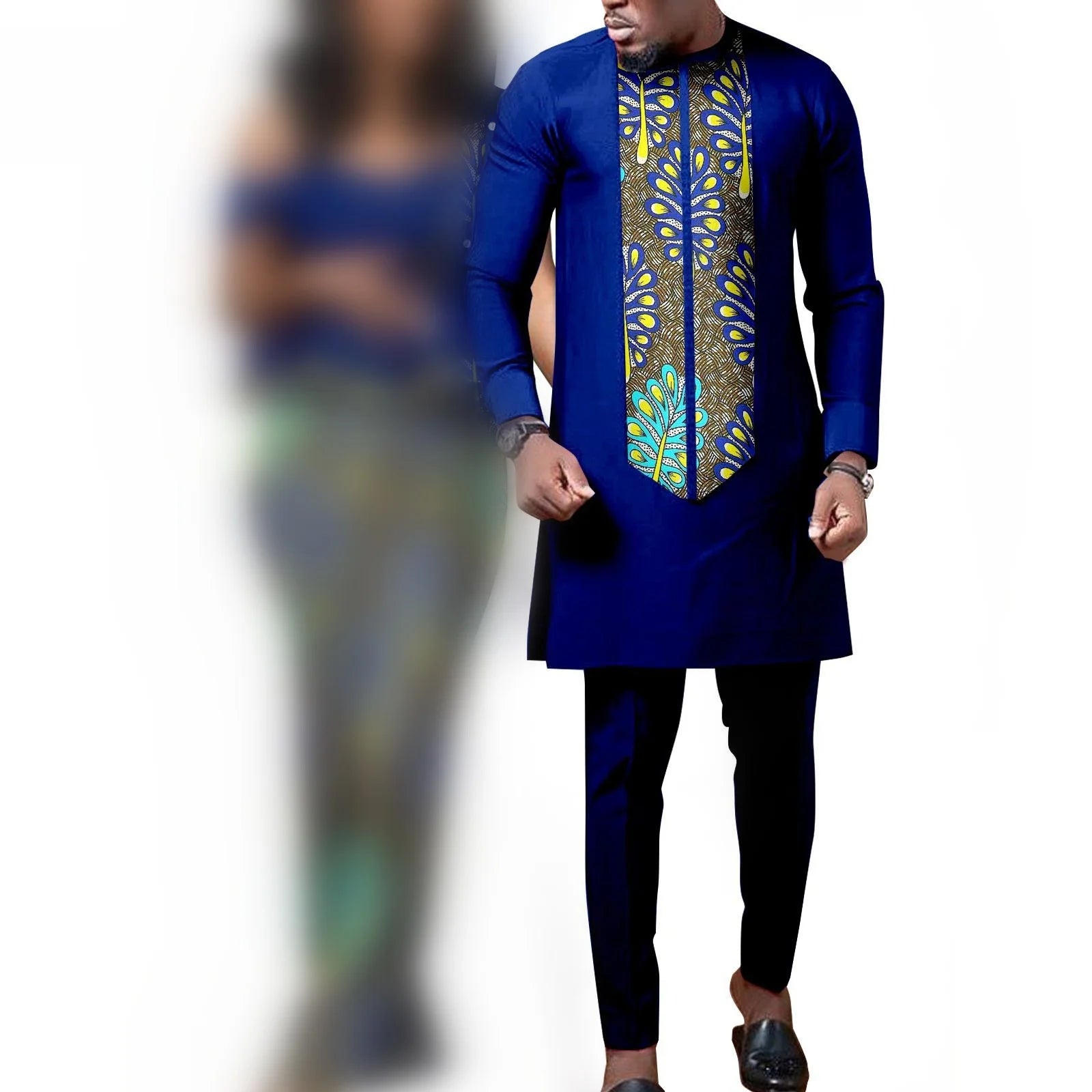 African Couple Dress Outfits Shirt and Pant for  Wedding