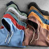 Cardigan Men's Casual Pure Color Zipper Hoodie