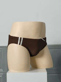 Men Striped Swim Surf Board Shorts