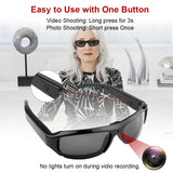 Glasses Camera HD 1080P Video Take Photo Outdoor Video Recorder Cycling Wearable Protable Mini Camera One Button Control