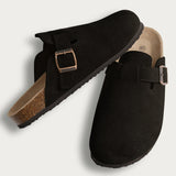 Soft Cork Crestar Genuine Suede Clogs for Women