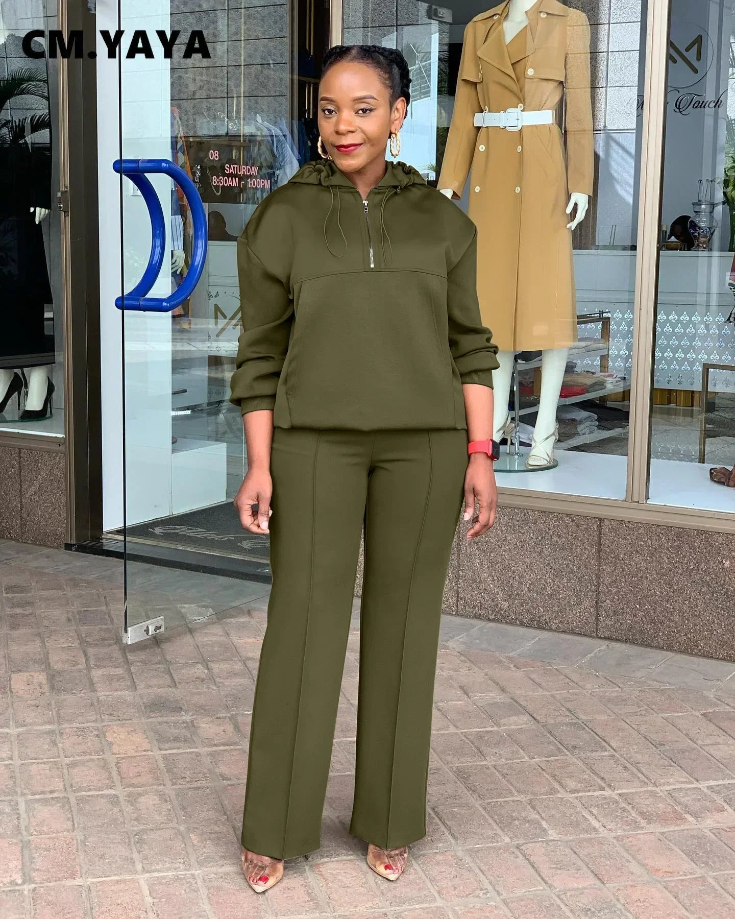 Loose Long Sleeve Women Sporty Hoodies Set