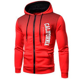 Fashion Men's Hoodies Print Casual Zipper Jacket Outdoors Sports Jogging Mens Clothing Autumn Winter Round Dot Sweatshirts Coat