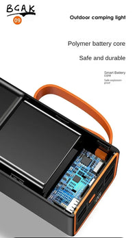 500000MAH  100000mah 200000mah 300000mahPowerbank Fast Charging Real Capacity BCAK with Built-in Cable Super Large Capacity