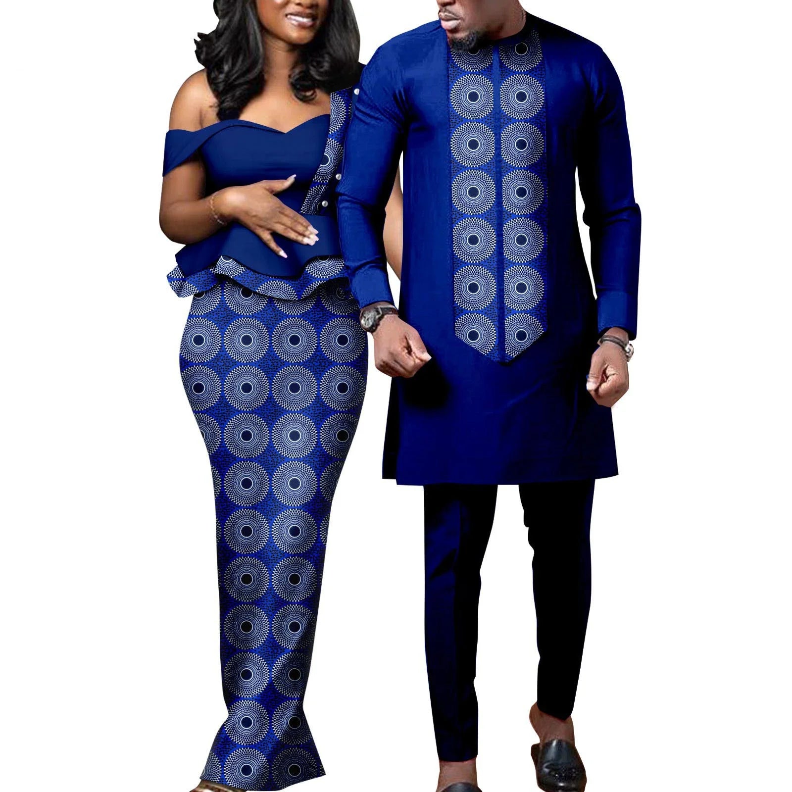 African Couple Dress Outfits Shirt and Pant for  Wedding
