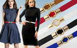 Women Skinny Belt for Dresses Ladies Fashion Elastic Belts Waist Band Cinch Waistband