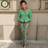 African Clothes for Women Double Breasted Blazer and High Waist Print Skirts 2 Piece Set Outfits Elegant Dashiki Outfits 2526070