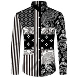 Long Sleeve 3D Printed Retro Ethnic Style Shirt