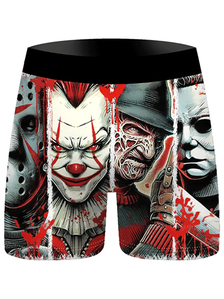 4Pcs Boxer Men's Underwear Soft Sports Breathable Four-season Men's Underwear Trendy Fashion Pop Print Boxer Underwear