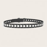 Women's Belt Fashionable Rivet Thin Belt Personalized Needle Buckle Belt Street Trend Punk HipHop Style Belt