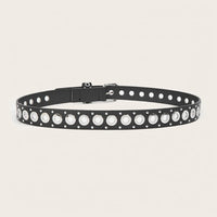 Women's Belt Fashionable Rivet Thin Belt Personalized Needle Buckle Belt Street Trend Punk HipHop Style Belt