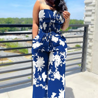 Casual Polka Dot Off Shoulder Jumpsuits