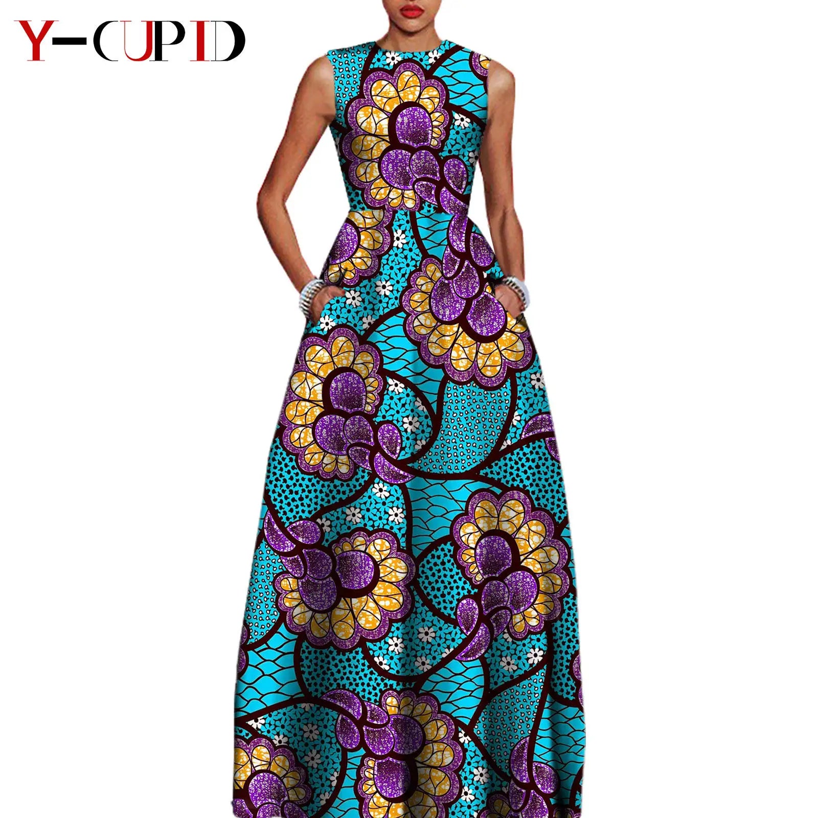 African Dresses for Matching Couple Outfits for Party Vestidos Y23C067